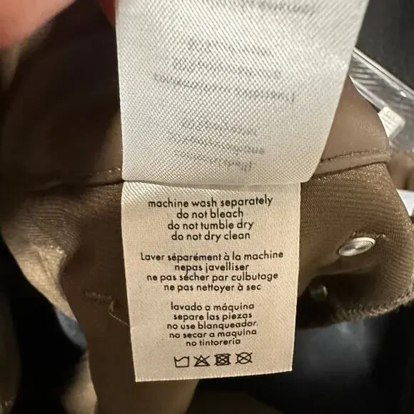 WeWoreWhat Vegan Leather Flare Pant Size 28